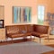 Baxton Studio Daymond Mid-Century Tan Faux Leather and Walnut Brown Finished Wood 2-PC Dining Nook Banquette Set 186-11352-Zoro - alternate 8